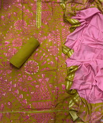 Fancy Musleen Suit Set with nack sequence work