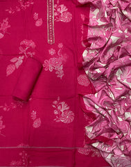 Fancy Musleen Suit Set with nack sequence work