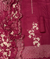 Premium Winter Pashmina Digital Print Suit Set with mirror work