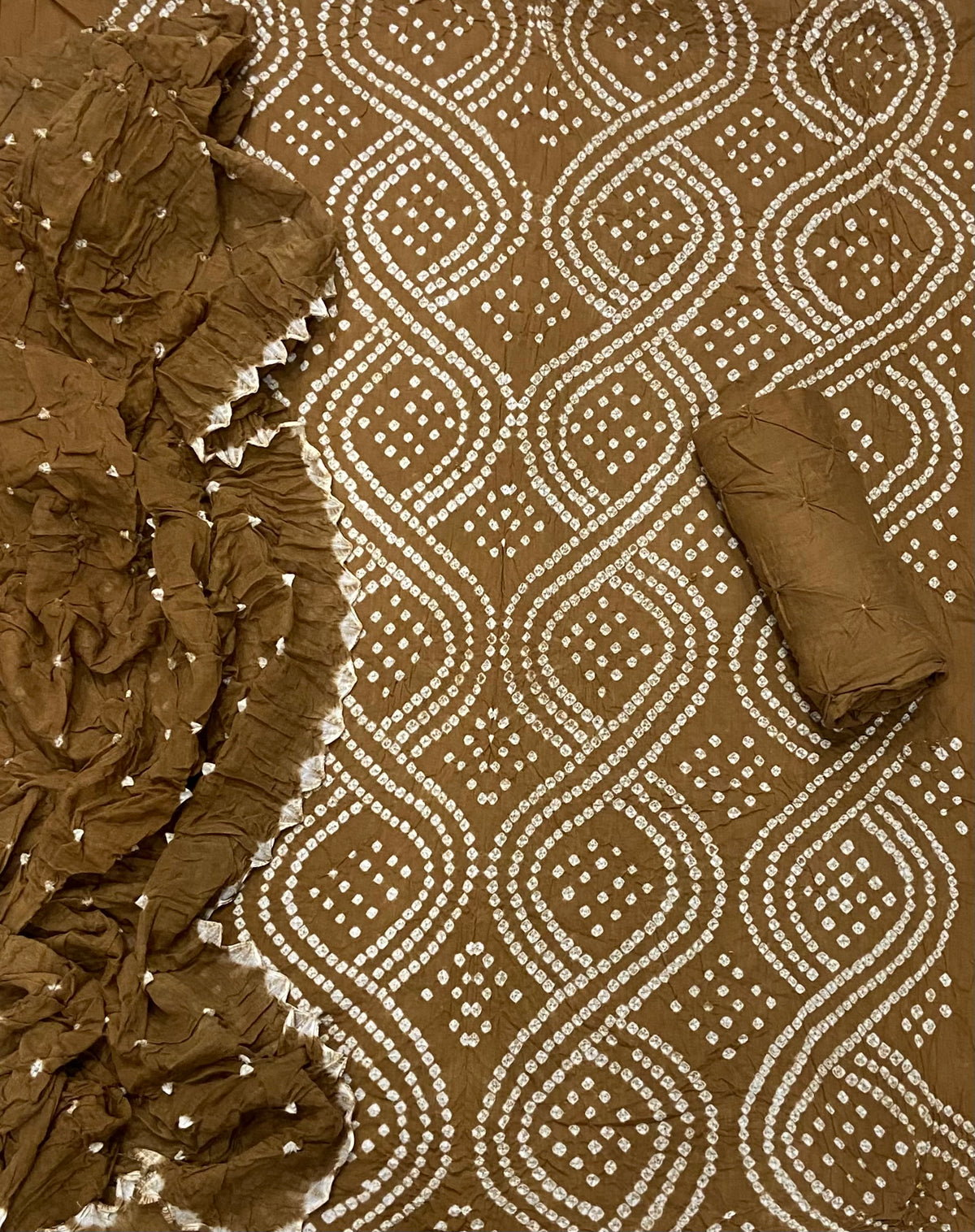 Pure Bandhej Cambric Cotton Suit Set