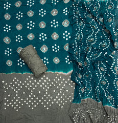 Pure Bandhej Cambric Cotton Suit Set