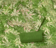 Fancy Musleen Suit Set (Real Mirror Work)