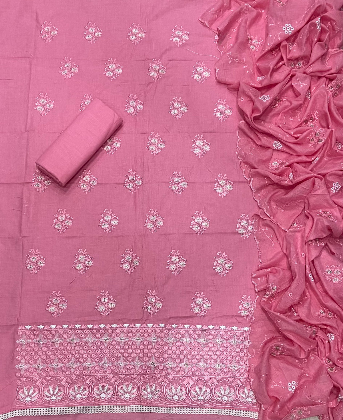 Premium Chikankari Pure Cotton Suit Set