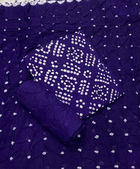 Pure Bandhej Cambric Cotton Suit Set