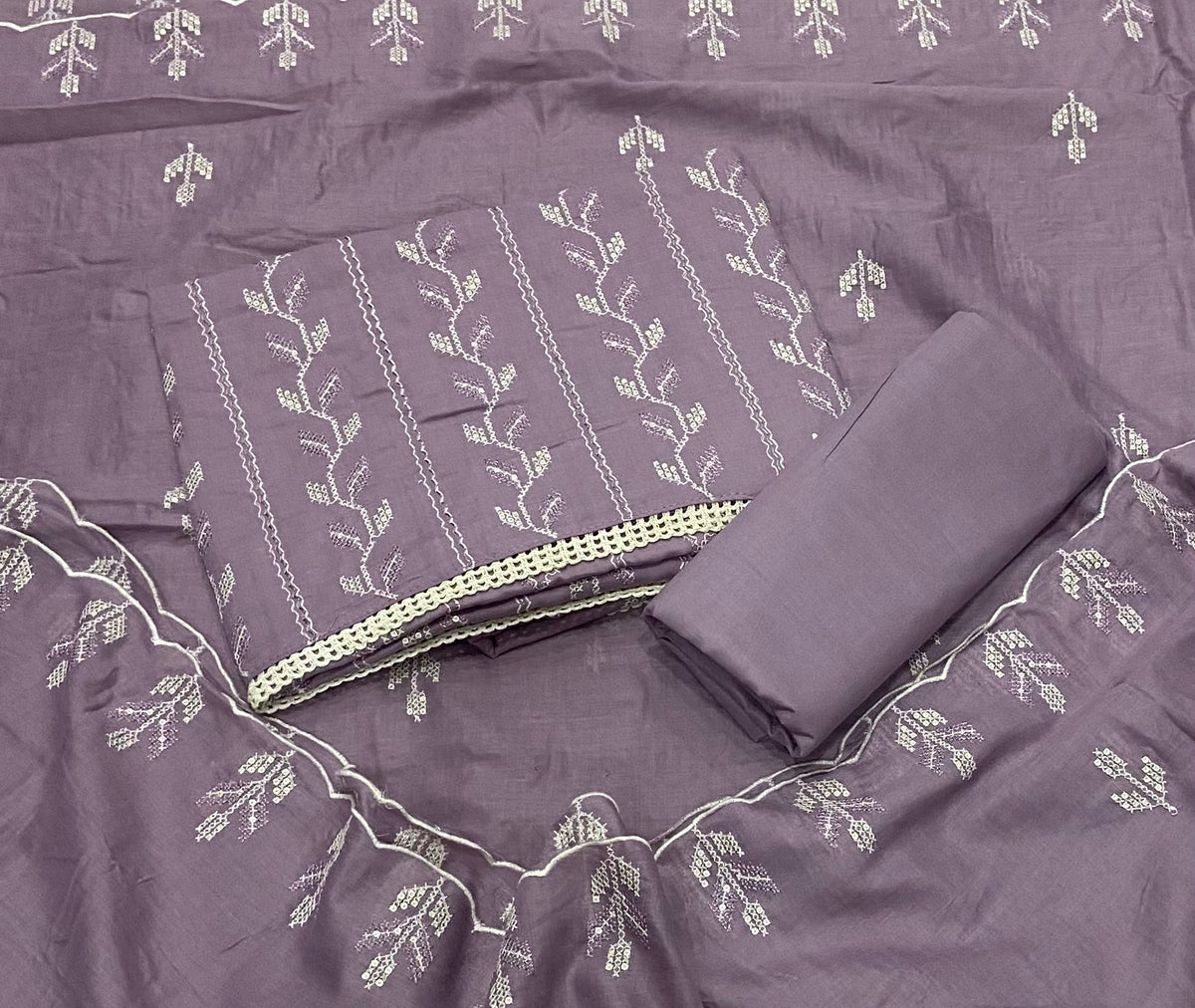 Premium Chikankari Pure Cotton Suit Set