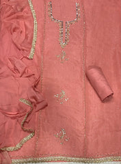 Fancy Crunchy Suit Set with Mirror & Cutdana Work