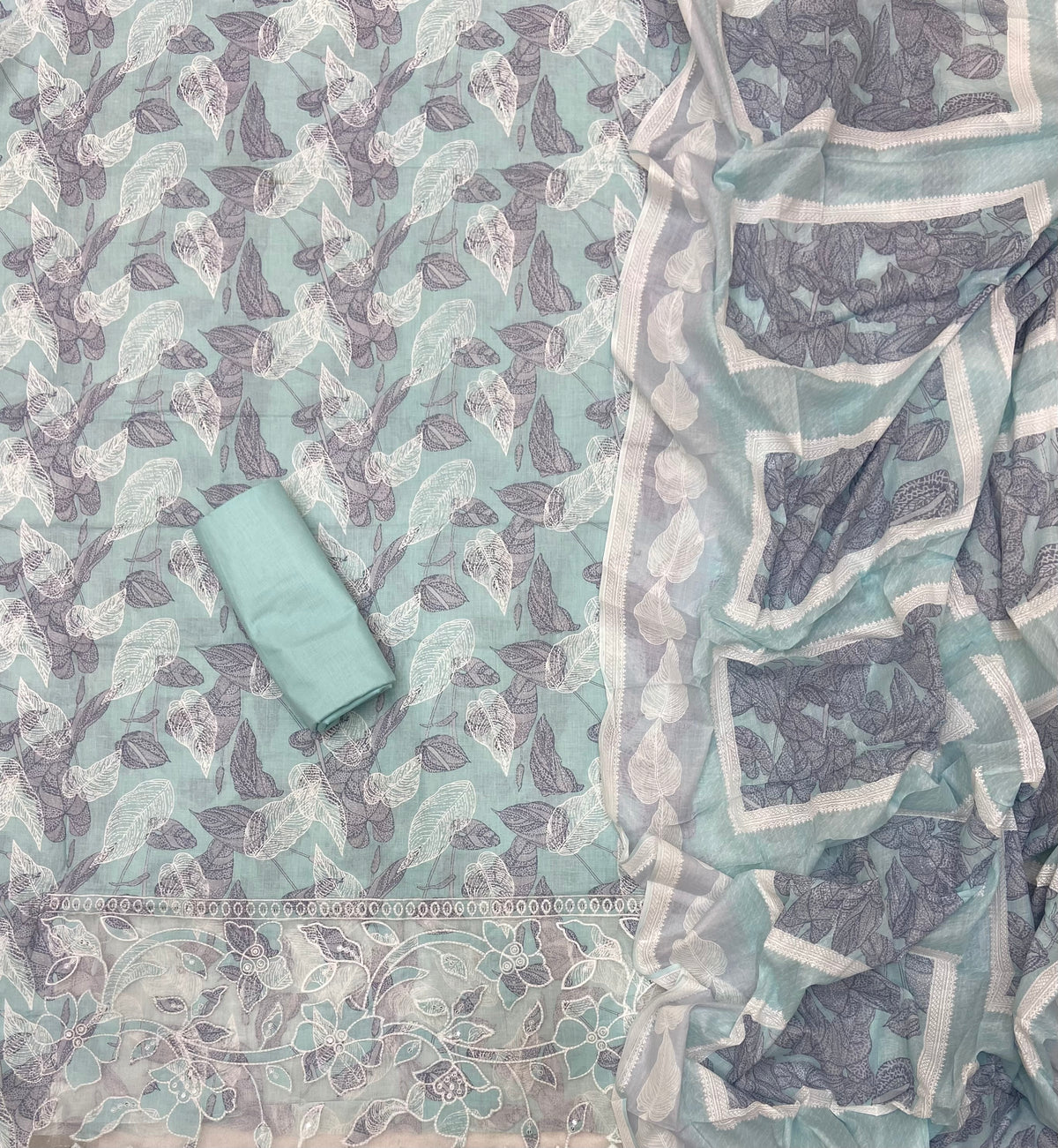 Premium Chikankari Pure Cotton Suit Set