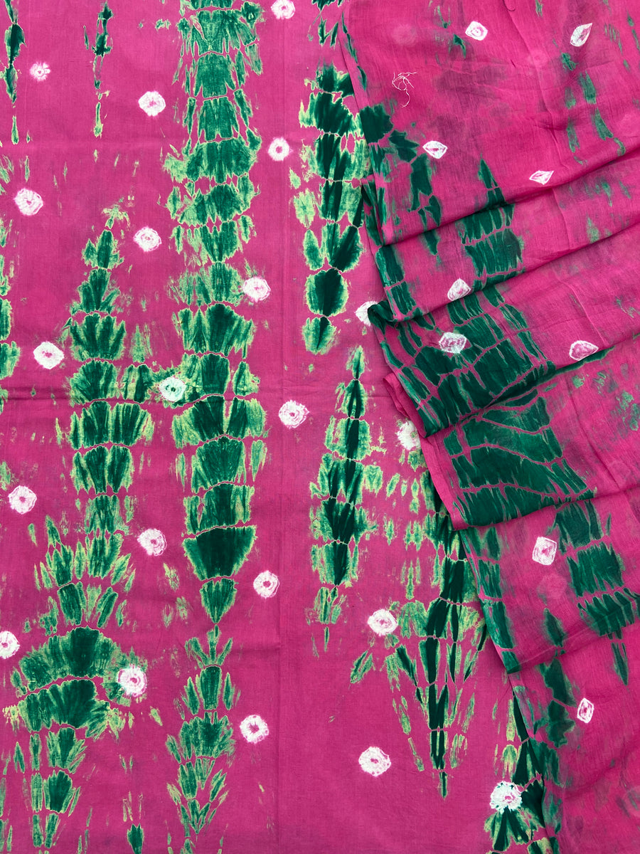 Allover Classic Tie Dye Suit (Pink-Green) (Discontinued)