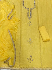 Fancy Crunchy Suit Set with Mirror & Cutdana Work