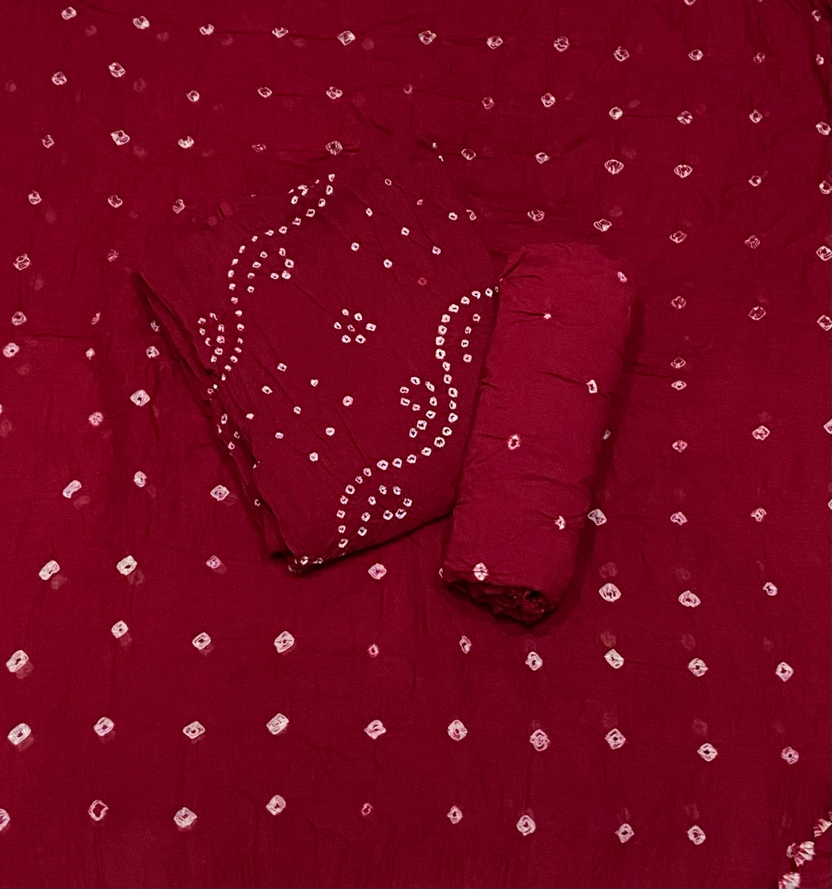 Pure Bandhej Cambric Cotton Suit Set