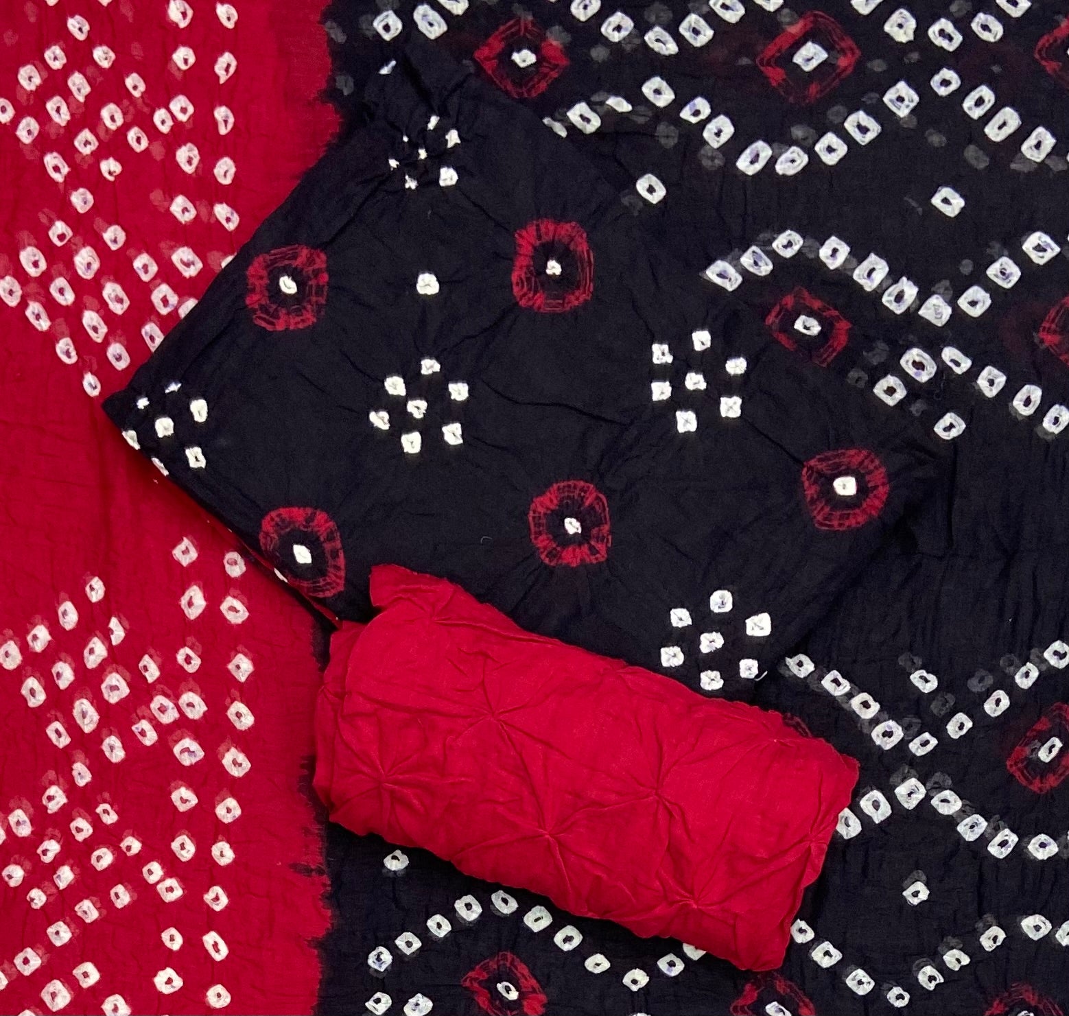 Pure Bandhej Cambric Cotton Suit Set