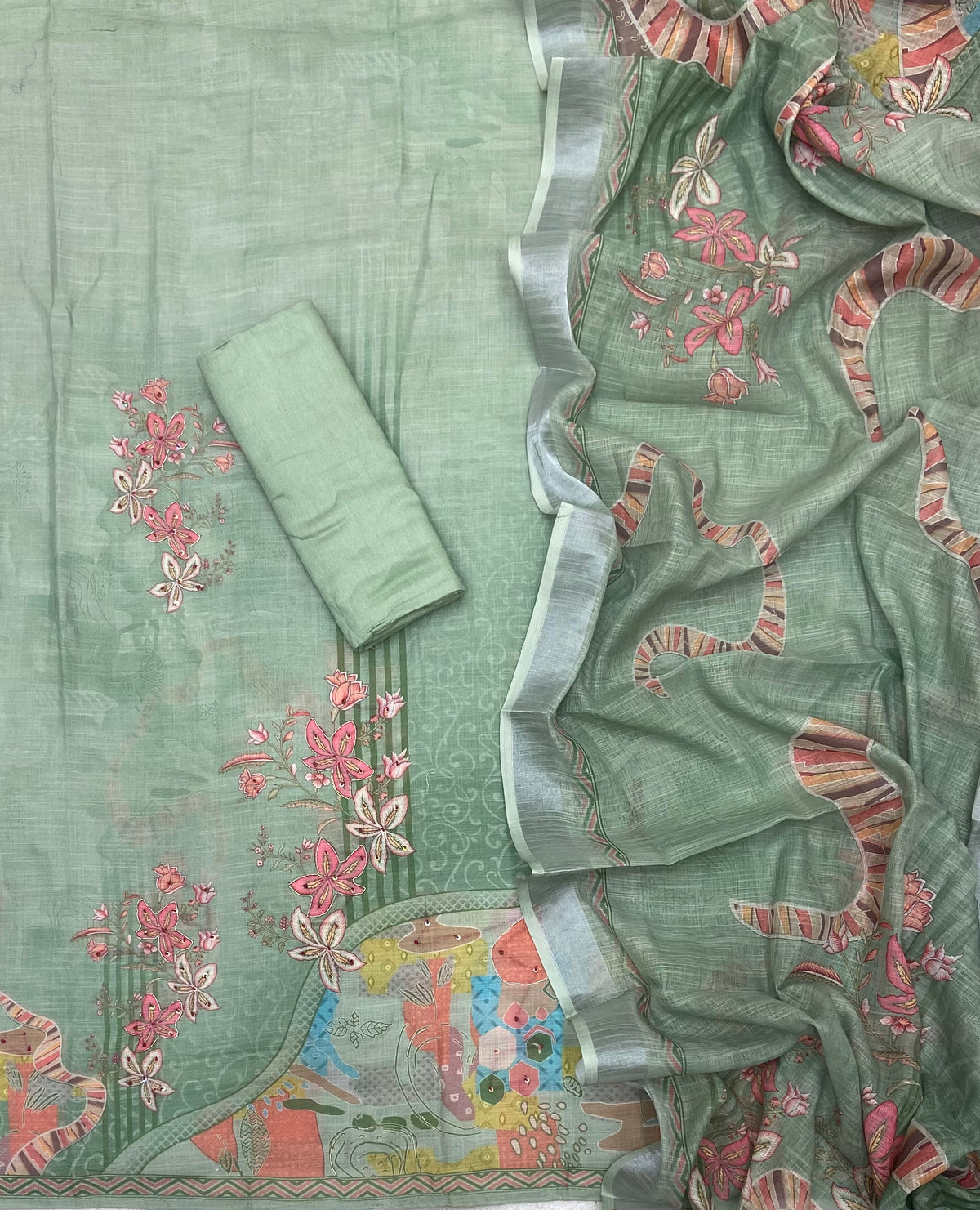 Classy Femora Linen Cotton Silk Suit Set