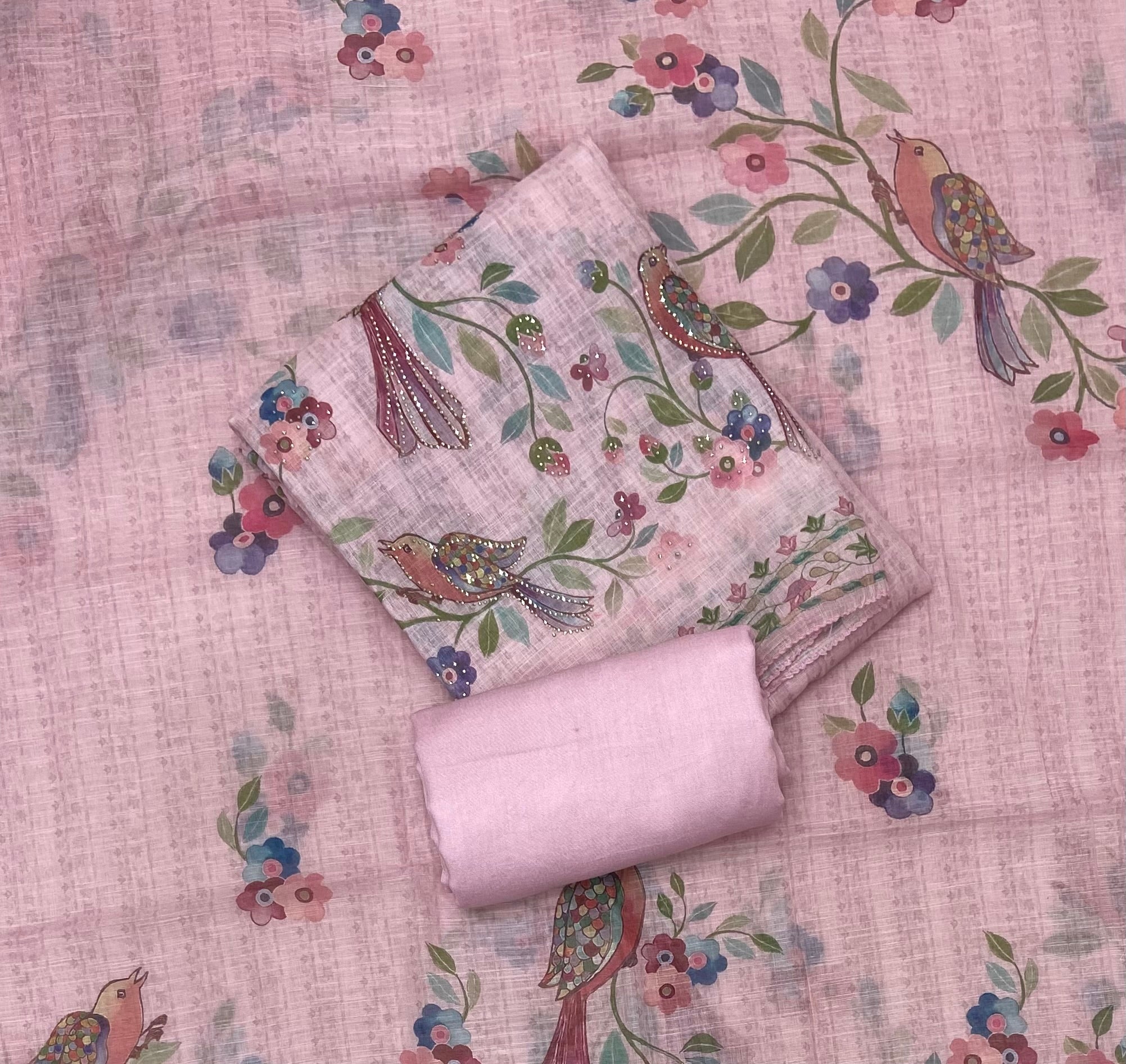 Classy Femora Linen Cotton Silk Suit Set