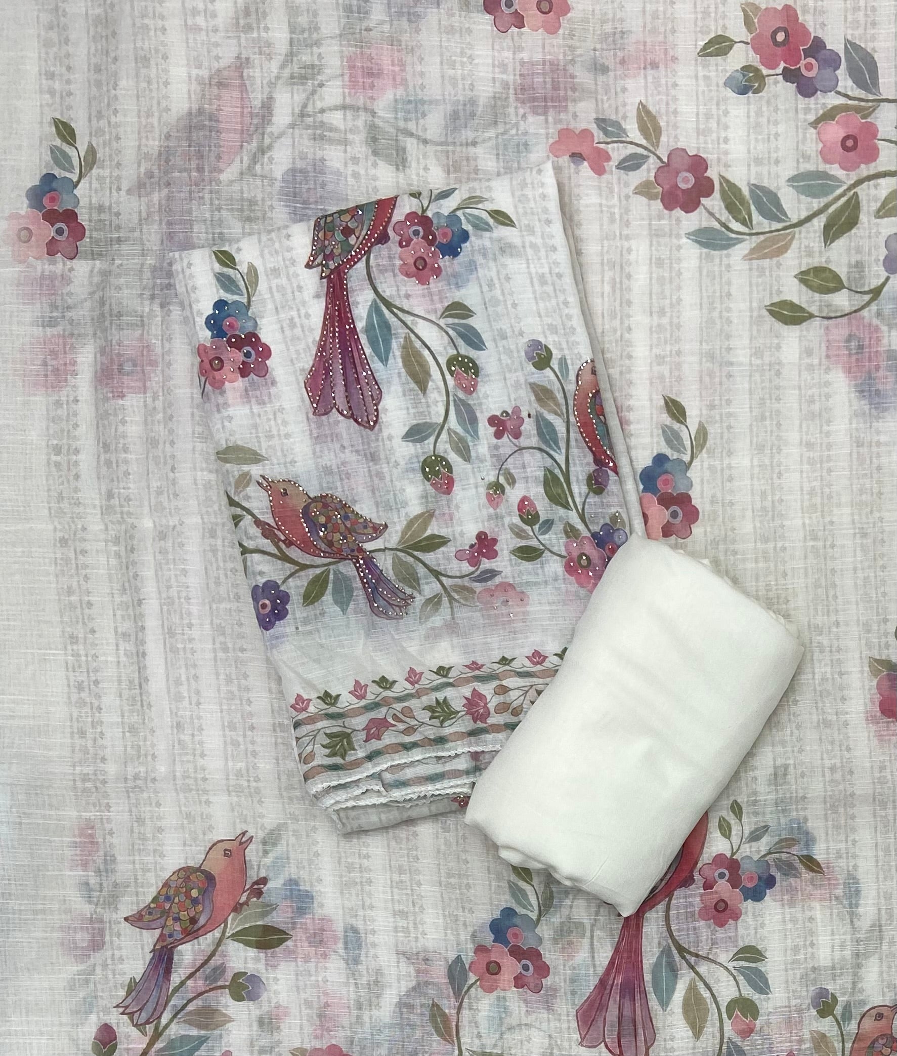 Classy Femora Linen Cotton Silk Suit Set