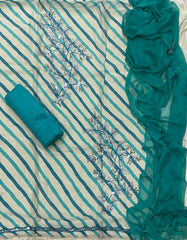 Pure Organza Suit Set with Cutdana & sequence Work