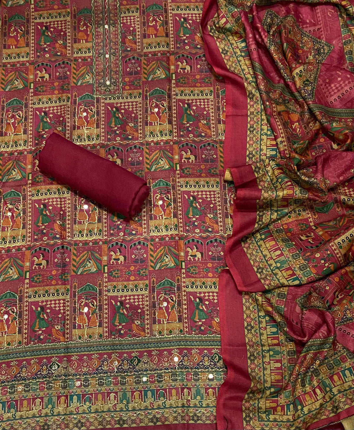 Winter Alpine Suit Set with Aari Work