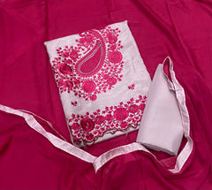 Classy Glass Organza Suit Set with Dhaga Thread Work