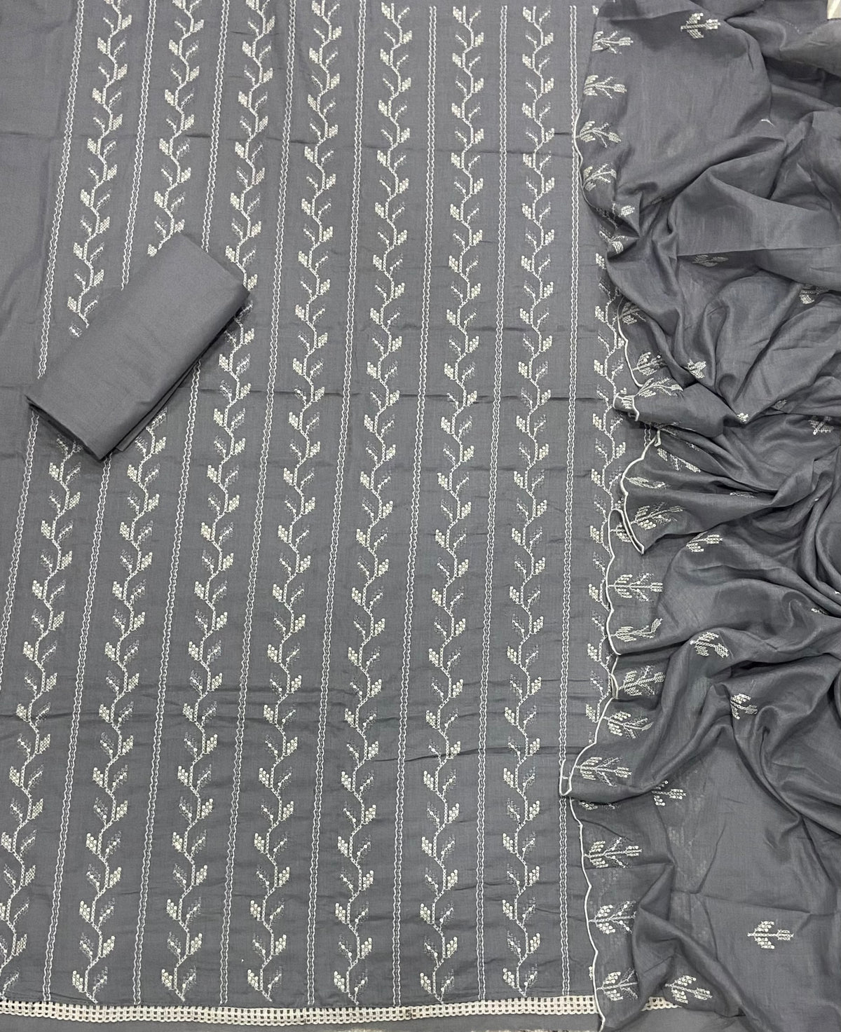 Premium Chikankari Pure Cotton Suit Set