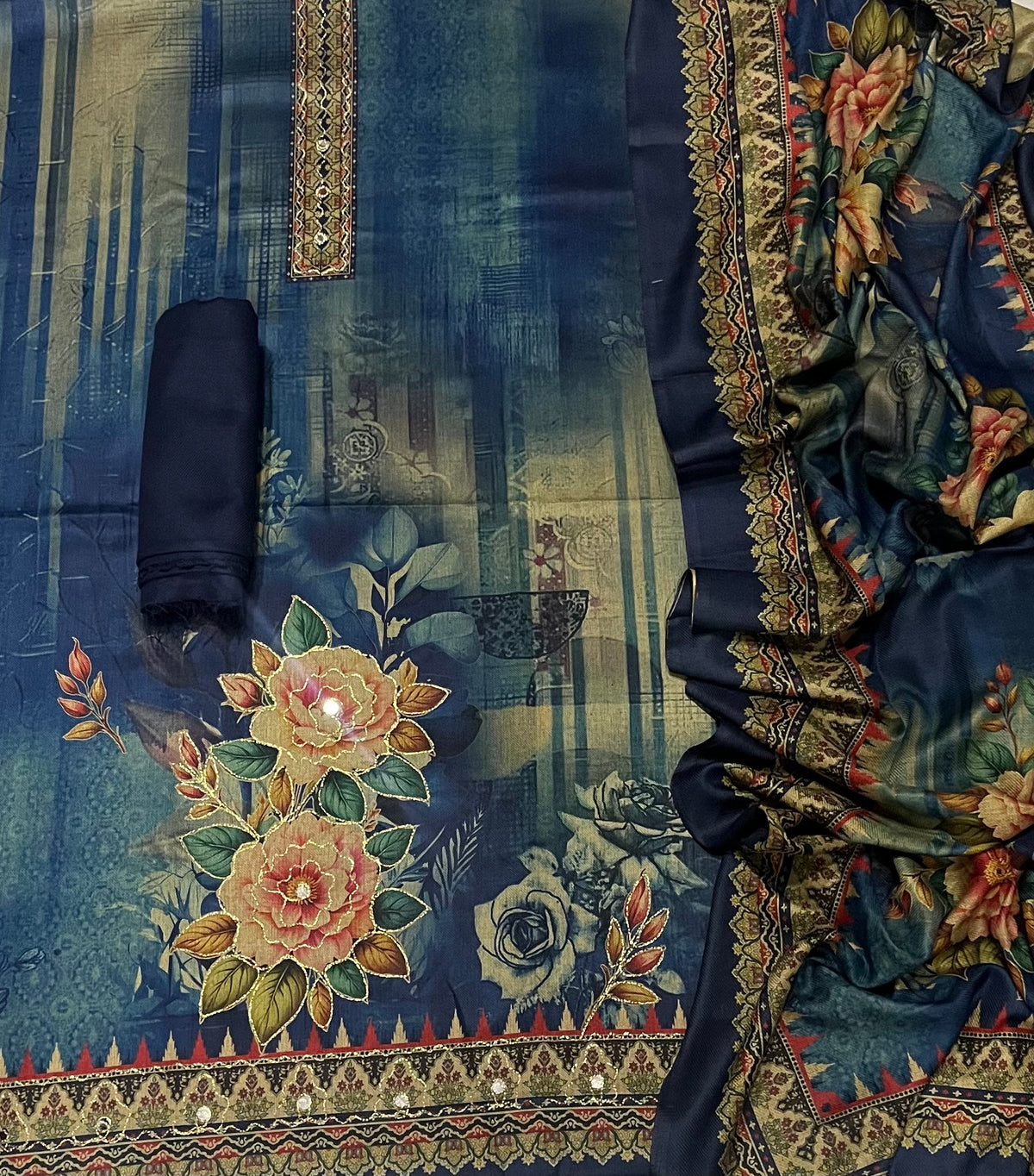 Winter Alpine Suit Set with Aari Work