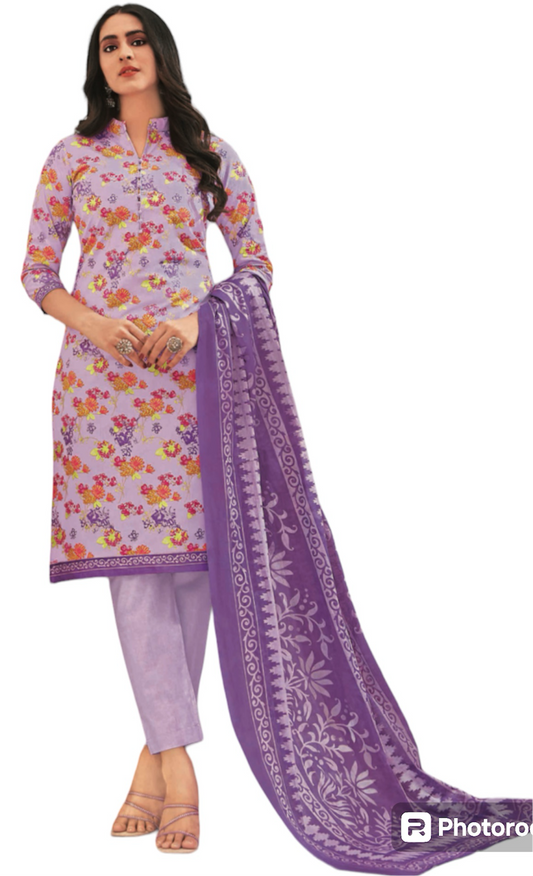 Aura Enchant Cotton Print Suit Set