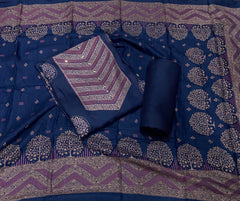 Premium Winter Pashmina Digital Print Suit Set with mirror work