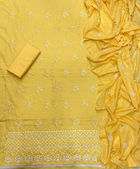Premium Chikankari Pure Cotton Suit Set
