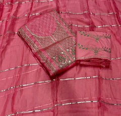 Fancy Burberry Suit Set with Zari Thread & Sequins Work