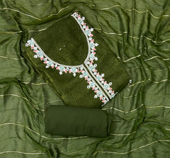 Radiant Gold Crush Crunchy Beeds Work Suit Set