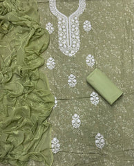 Fancy Chikankari Pure Cotton Suit Set