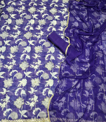 Fancy Burberry Digital Print Suit Set with Pearl & Cutdana Work