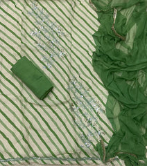 Pure Organza Suit Set with Cutdana & sequence Work