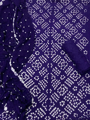 Pure Bandhej Cambric Cotton Suit Set