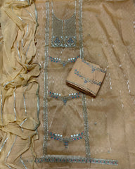 Fancy Burberry Suit Set with Zari Thread & Sequins Work