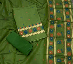 Classy Weaves Muga Cotton Silk Suit Set (2096)