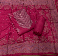 Premium Winter Pashmina Digital Print Suit Set with mirror work