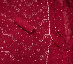 Pure Bandhej Cambric Cotton Suit Set