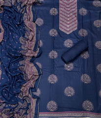 Premium Winter Pashmina Digital Print Suit Set with mirror work