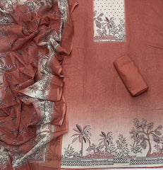 Classy Femora Linen Shimmer Silk Suit Set with Swarovski Work