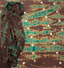 Allover Classic Tie Dye Suit (coffee - Green) - Yanchi