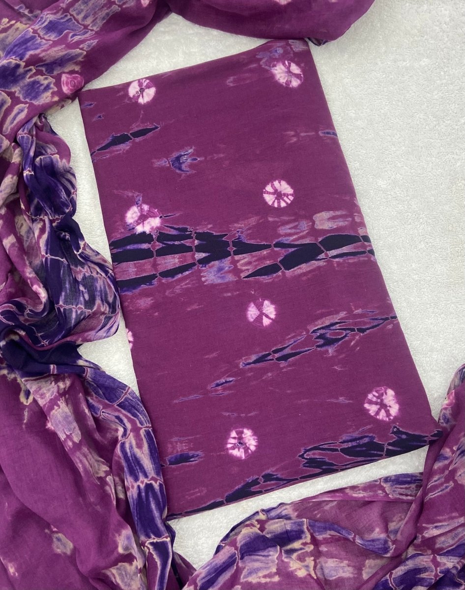Allover Classic Tie Dye Suit (Dark Purple - Blue) - Yanchi