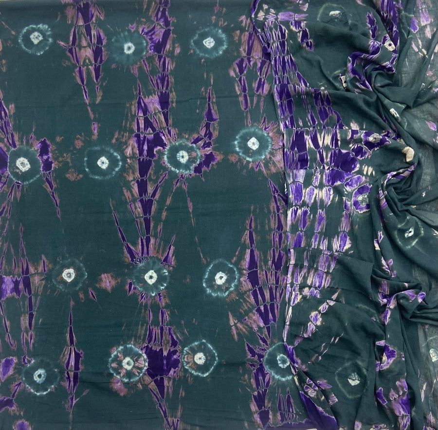 Allover Classic Tie Dye Suit (Green - Purple) - Yanchi