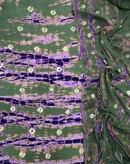 Allover Classic Tie Dye Suit (Green - Purple) - Yanchi