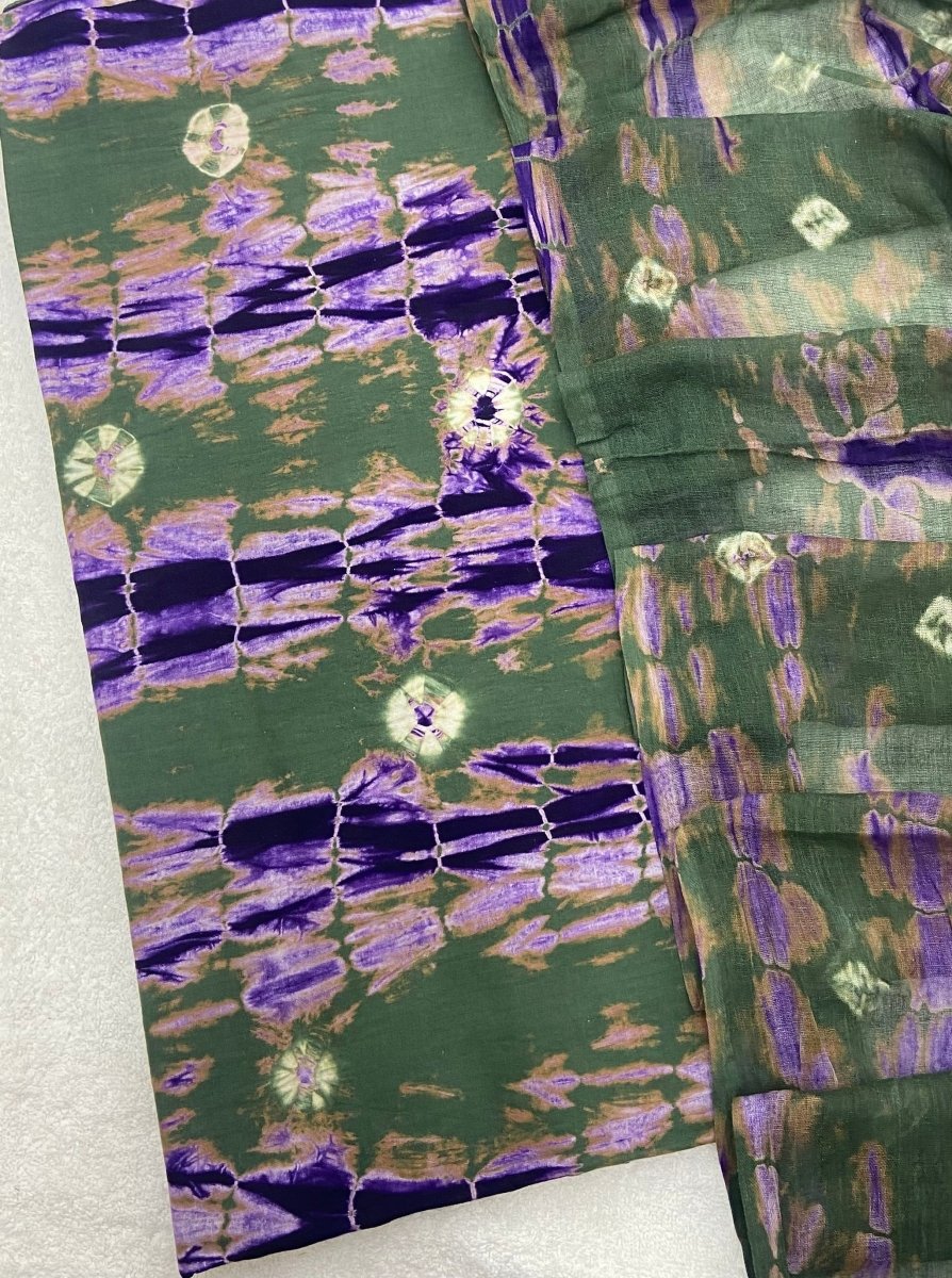 Allover Classic Tie Dye Suit (Green - Purple) - Yanchi