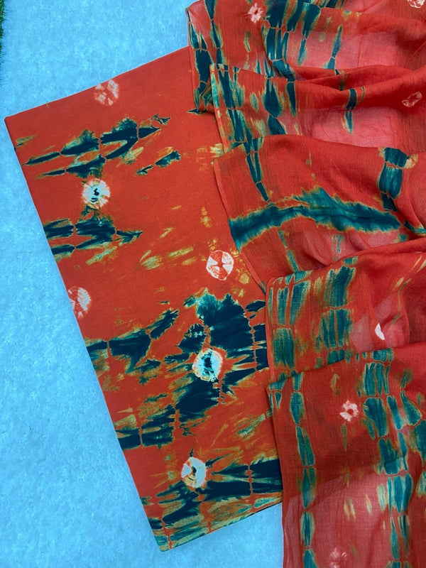 Allover Classic Tie Dye Suit (Orange) - Yanchi