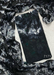 Allover Elegant Tie Dye Suit (Black) - Yanchi