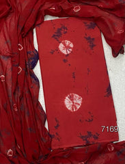 Allover Elegant Tie Dye Suit (Red) - Yanchi