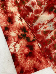 Allover Premium Tie Dye Suit (Light Red with Black print) - Yanchi