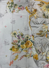 Bemberg Russian Silk, printed with embroidery(Ganga) - Yanchi