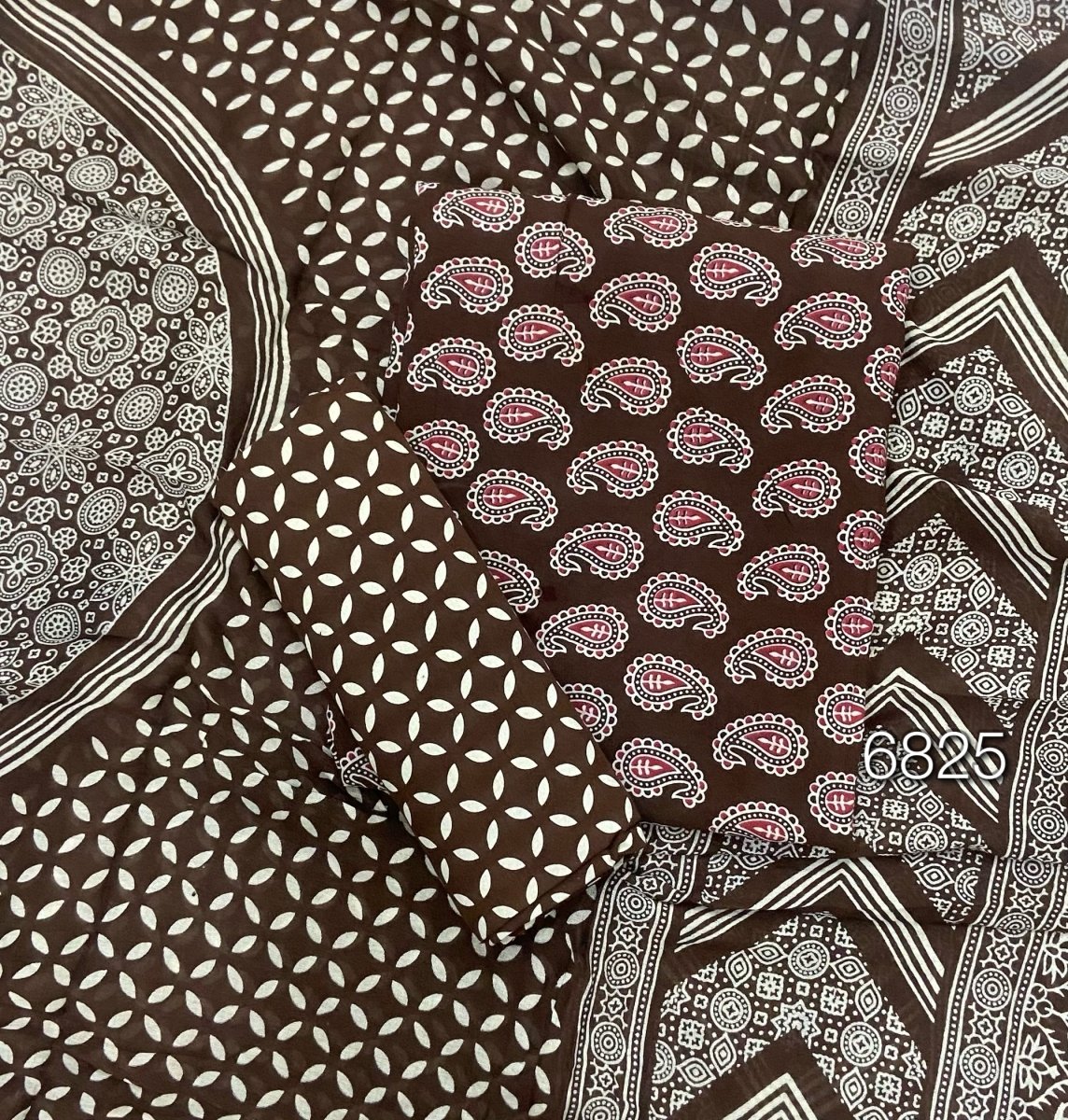 Block Print Elegant Cotton Suit - Yanchi