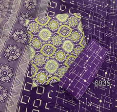 Block Print Elegant Cotton Suit - Yanchi